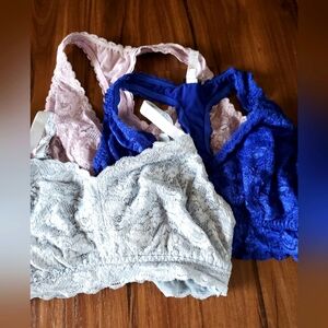 3 Cosabella Bralettes Large Sweetie Racerback Lavender And Blue